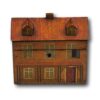 Front of the Antique Folk Art Cottage Tea Caddy
