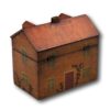 Rear overview of the Antique Folk Art Cottage Tea Caddy