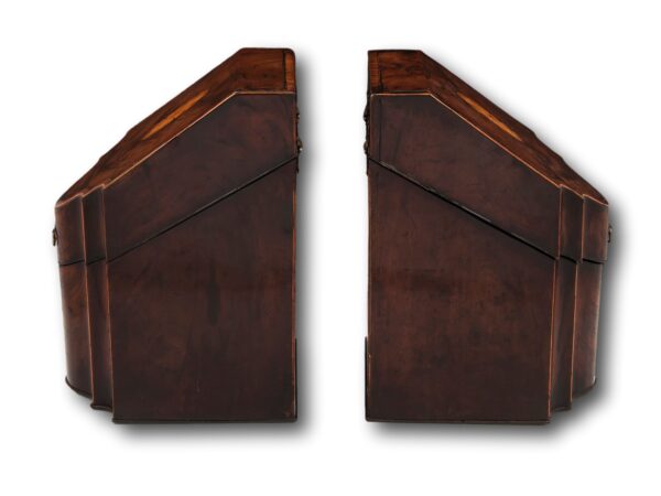 Side of the Antique Georgian Mahogany Cutlery Boxes
