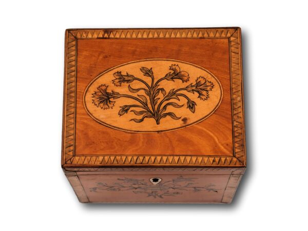 Lid of the Satinwood Tea Caddy