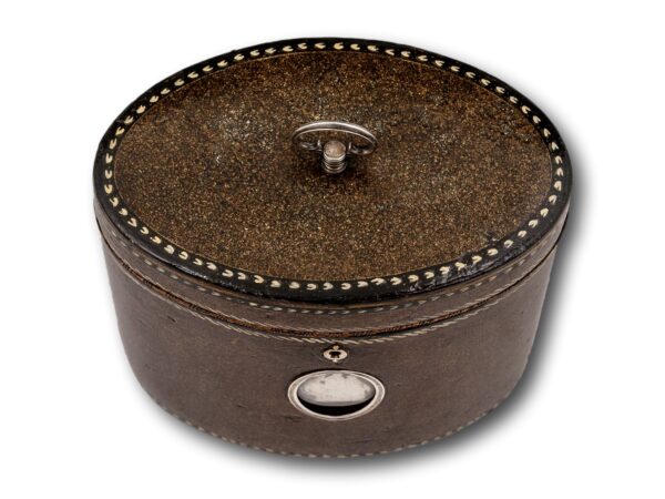 View of the lid of the Tea Caddy