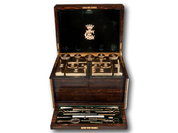 Front View Silver and gold Vanity box
