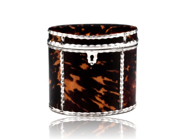 Front of the Georgian Tortoiseshell Tea Caddy