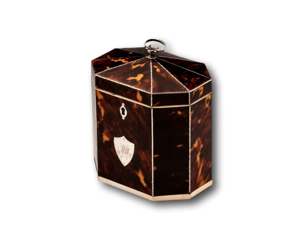 Side of the Tortoiseshell Tea Caddy