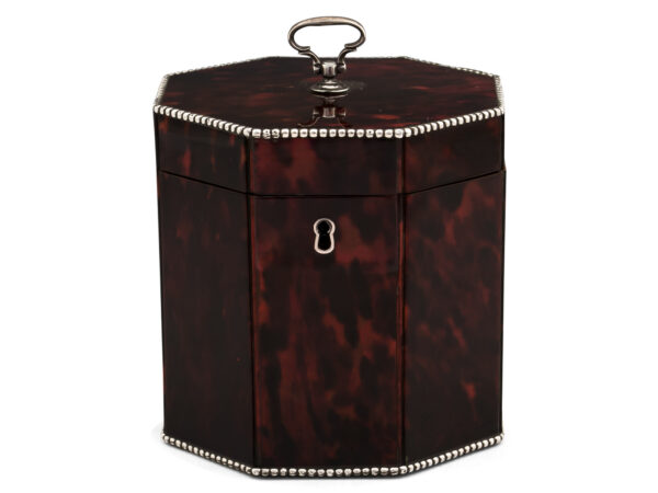 Red Tortoiseshell Tea Caddy