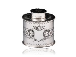 Overview of the Sterling Silver Tea Caddy