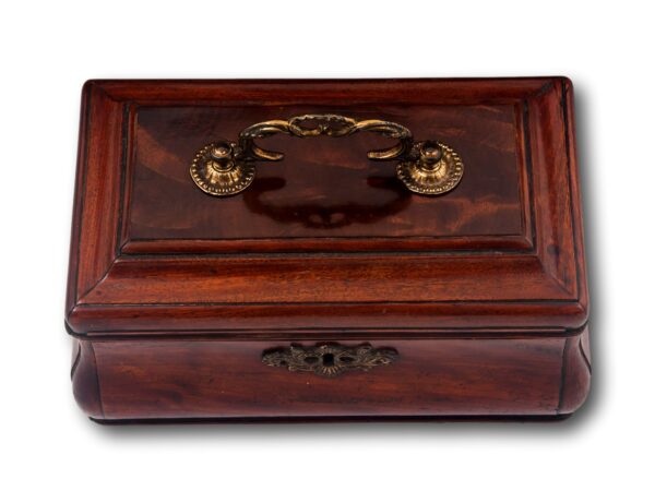 Top profile of the Dutch Mahogany Tea Chest