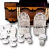 Decanters and glasses removed from the box