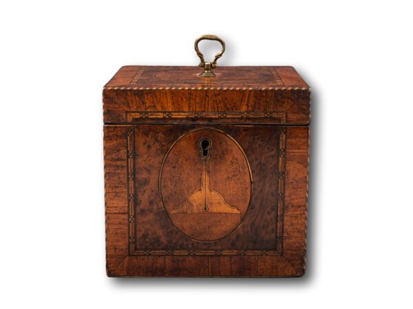 Front of the Georgian Masonic Tea Caddy