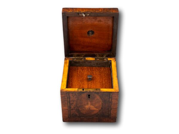 View of the Georgian Masonic Tea Caddy interior