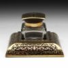 Boulle Tortoiseshell & Brass Inkwell
