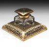 Boulle Tortoiseshell & Brass Inkwell - Image 4