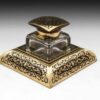 Boulle Tortoiseshell & Brass Inkwell - Image 5