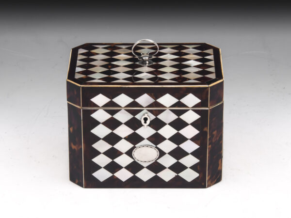 Antique Harlequin Tea Chest