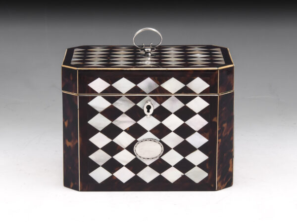 Antique Harlequin Tea Chest - Image 2