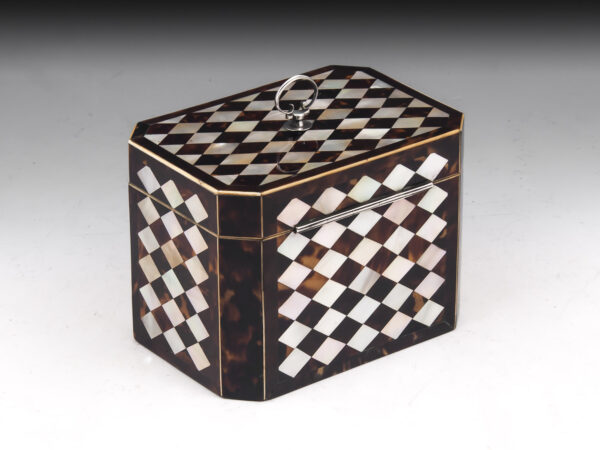 Antique Harlequin Tea Chest - Image 5