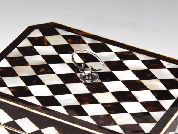 Antique Harlequin Tea Chest - Image 6