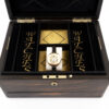 Coromandel Jewellery Box facing forward open close up with watches