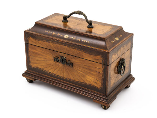 Sheraton Style Tea Caddy front angle