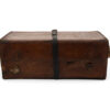 Cased coromandel writing box in leather case front view