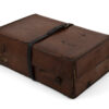 Cased coromandel writing box in leather case front view