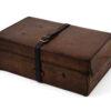 Cased coromandel writing box in leather case rear view