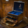 Antique Walnut Jewellery Box - Glazed Jewellery Box-12