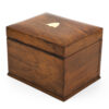 Glazed walnut jewellery box rear angle