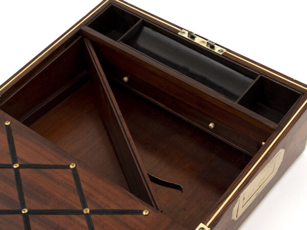antique kingwood writing box secret compartment open