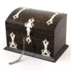 coromandel silver stationery box with key
