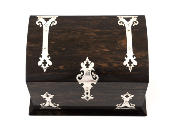 coromandel silver stationery box top down view