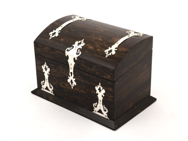 coromandel silver stationery box front angle