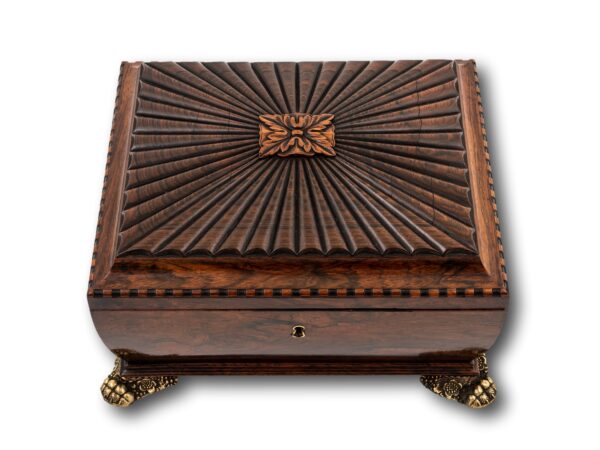 Top of the Georgian Rosewood Jewellery Box