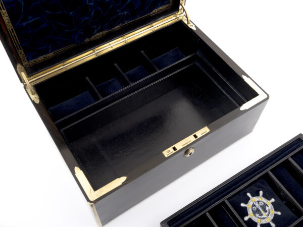 Coromandel Jewellery Box lock interior close up