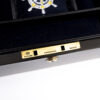 Coromandel Jewellery Box lock close up