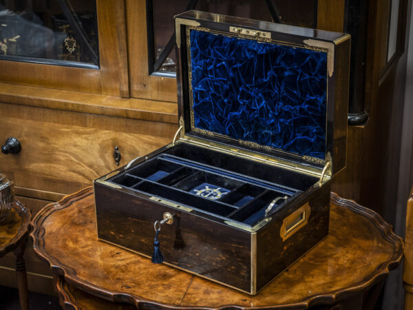 Coromandel Jewellery Box open on table