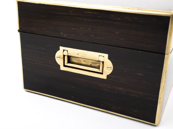 Coromandel Jewellery Box handle close up