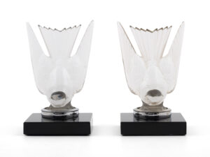 Rene Lalique Swallow car mascots eye level