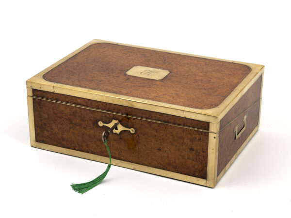 Amboyna Writing Box with key