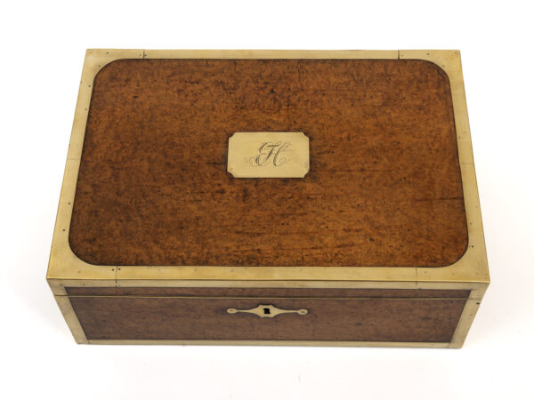 Amboyna Writing Box top down view