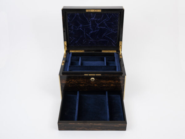Coromandel Jewellery Box open close up with drawer open
