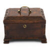 Antique tea chest on white background