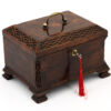 Antique tea chest with tasselled key