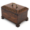 Antique tea chest rear angle view