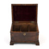 Antique tea chest open