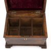 Antique tea chest open close up