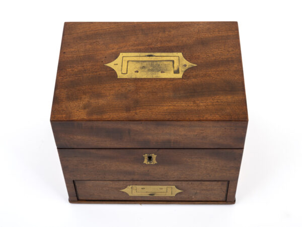 Mahogany Apothecary Box top down view