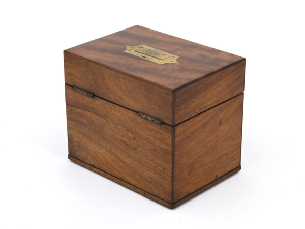 Mahogany Apothecary Box rear side view