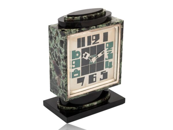 Front overview of the Art Deco Marble Clock