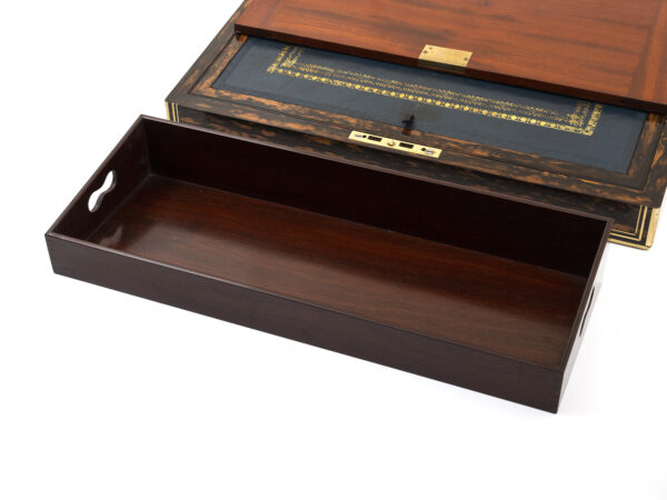 Lund Writing Box mahogany tray removed